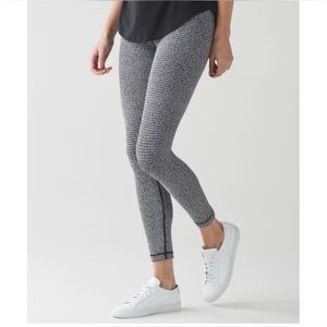 Lululemon Wunder Under Pant (Hi-Rise) - Teeny Tooth White Black